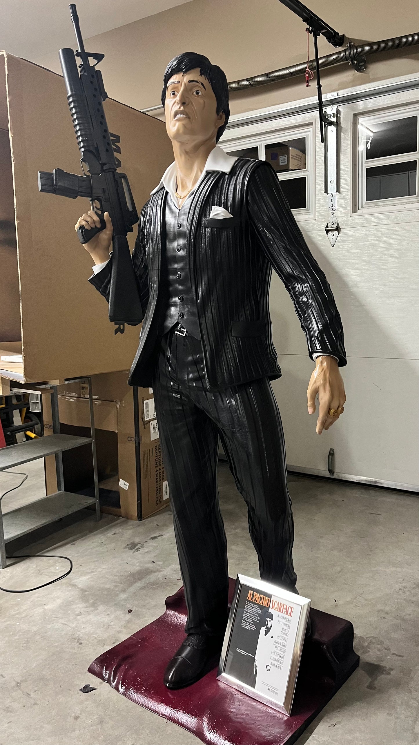 Al Pacino Scarface - Tony Montana Lifesize Fan Art Statue - Made to Order! FREE SHIPPING