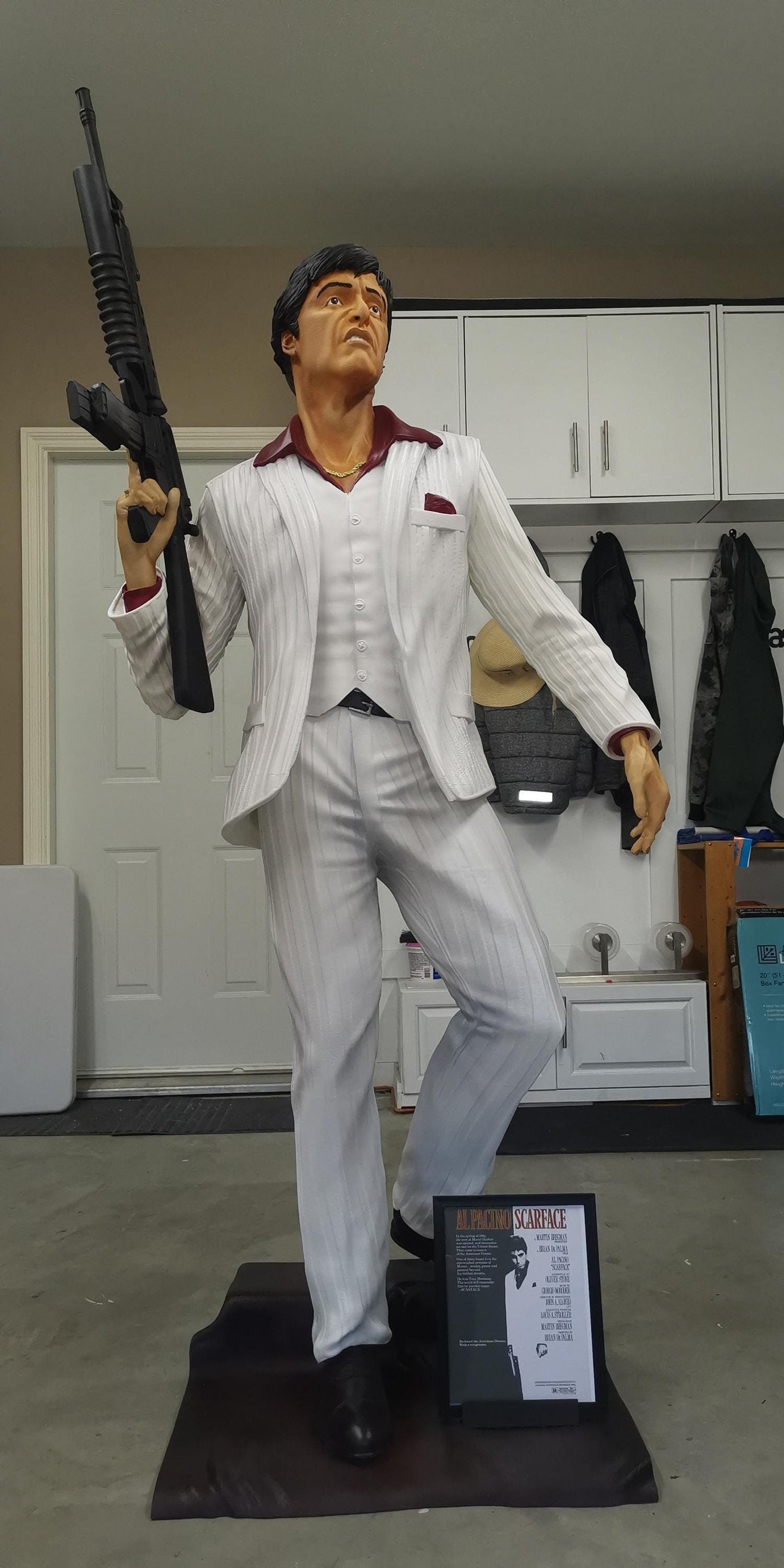 Al Pacino Scarface - Tony Montana Lifesize Fan Art Statue - Made to Order! FREE SHIPPING